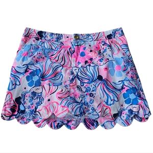 Lilly Pulitzer Colette Make a Splash Prosecco Pink Knit Scallop Skort - Size 4